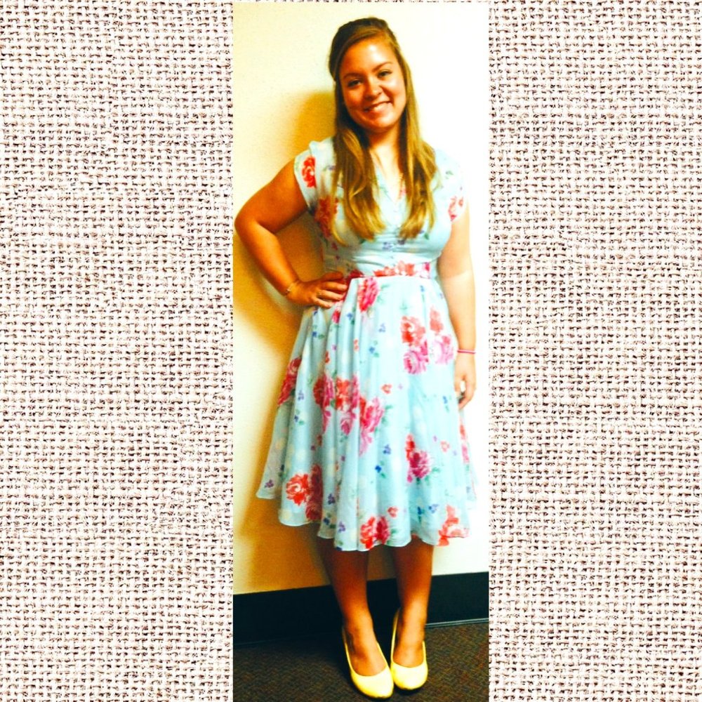Blue Floral Hell Bunny Vintage Dress